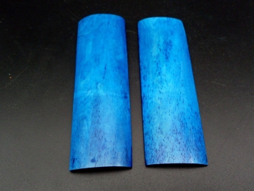 Stabilisierte Büffelknochen - Platten Paar blau